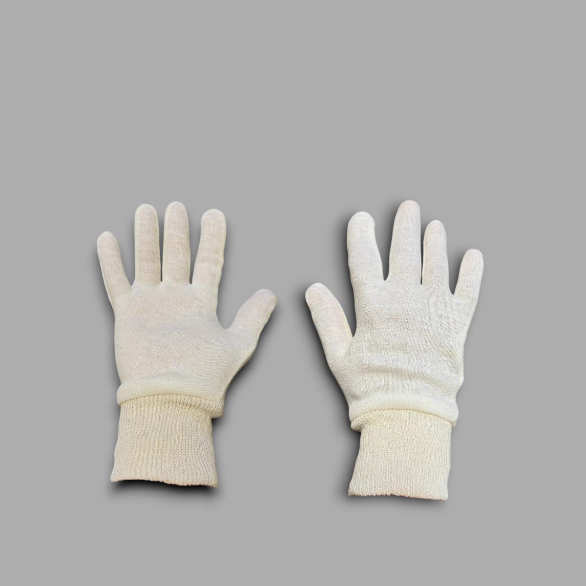 GUANTO COTONE BIANCO FELP. C/POLSINO